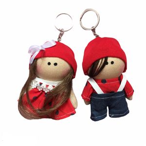 آویز عروسکی مدل دختر و پسر روسى كد n7 مجموعه ٢ عددى